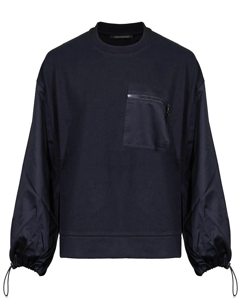 Contrast Detail Sweatshirt