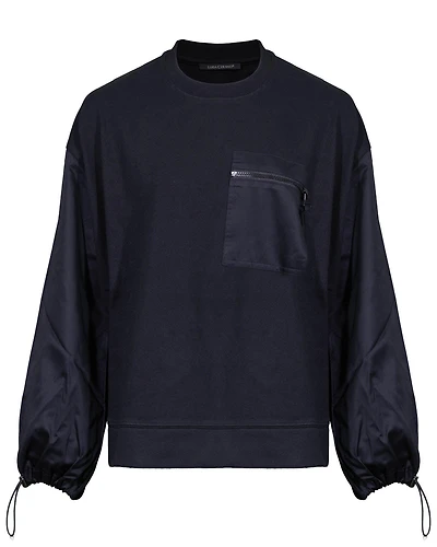 Contrast Detail Sweatshirt