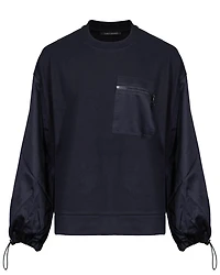 Contrast Detail Sweatshirt