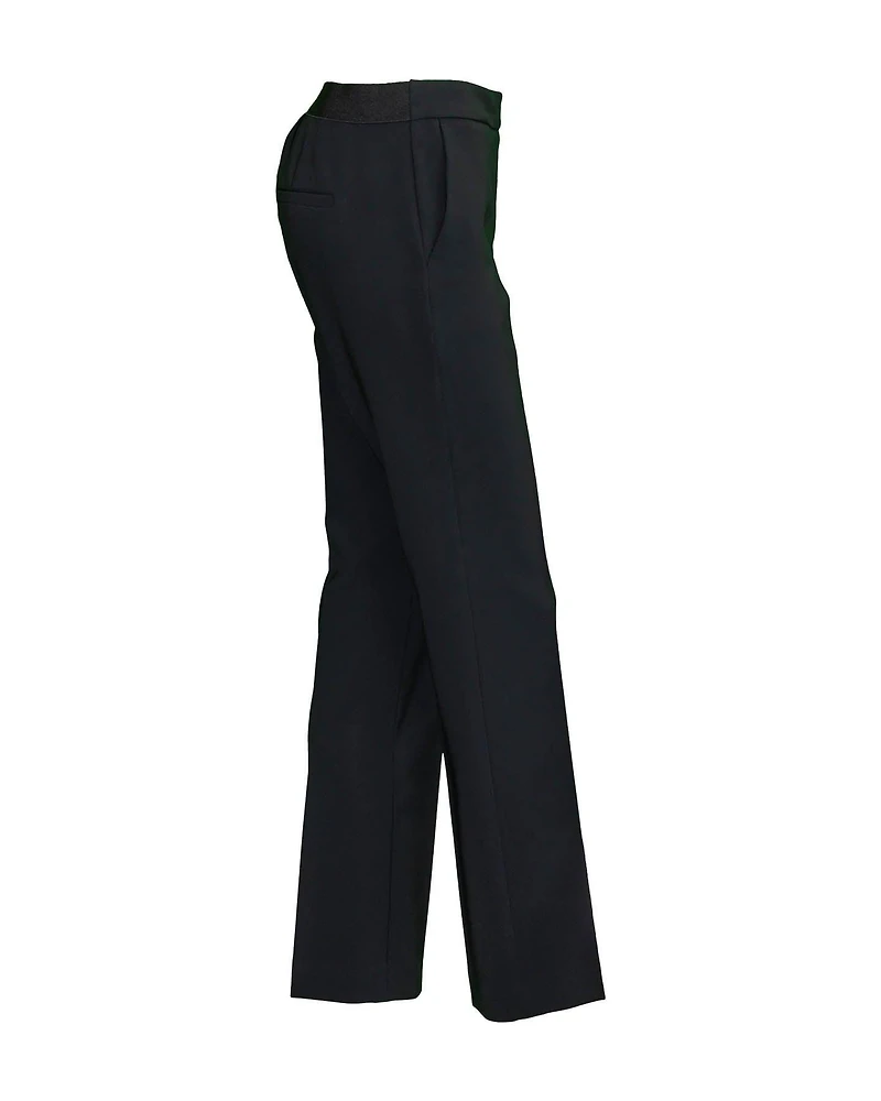 Crepe Pull On Pants Black
