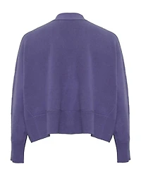 Cropped Button Front Cardigan Mauve