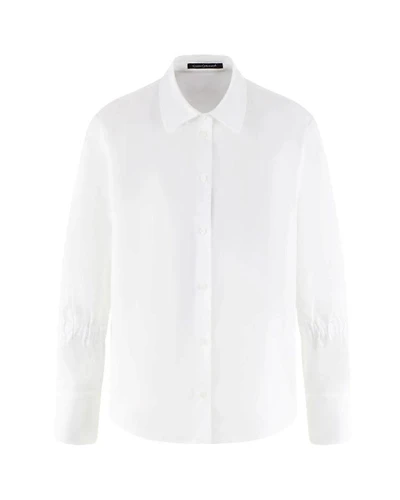 Cuff Detail White Blouse
