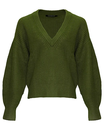 Deep V-Neck Pullover