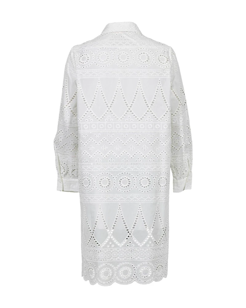 Eyelet Shirt Dress