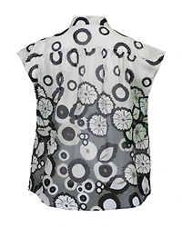 Floral Circle Print Blouse