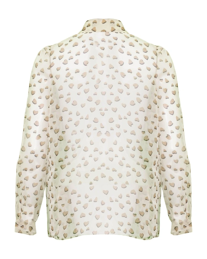 Heart Print Blouse
