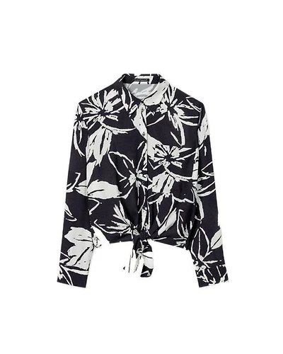 Hibiscus Print Blouse