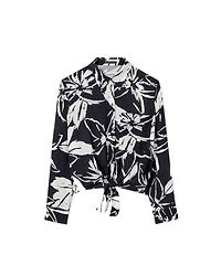 Hibiscus Print Blouse