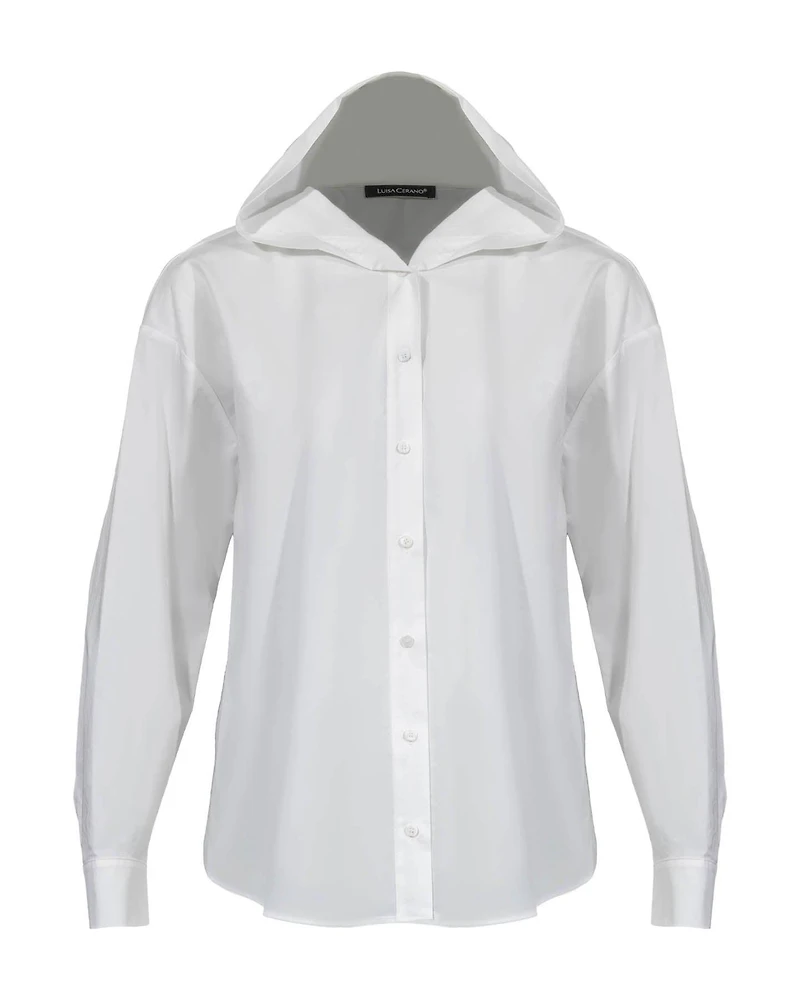 Hooded Poplin Shirt