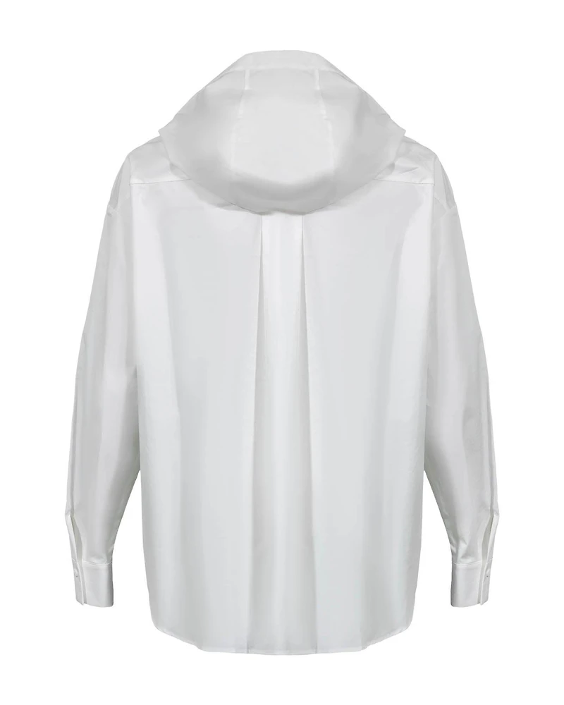Hooded Poplin Shirt