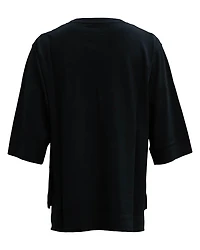 Layered Hem Short Sleeve Sweater