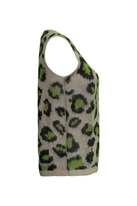 Leopard Print Knit Vest