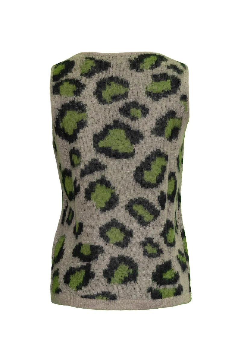 Leopard Print Knit Vest