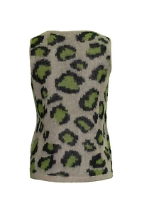 Leopard Print Knit Vest