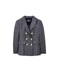 Luisa Cerano Linen Double Breasted Blazer