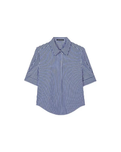 Luisa Cerano Short Sleeve Stripe Blouse