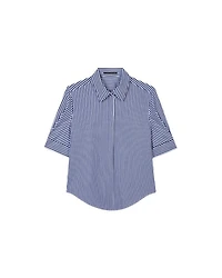 Luisa Cerano Short Sleeve Stripe Blouse