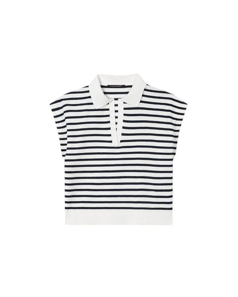 Luisa Cerano Stripe Knit Polo Shirt