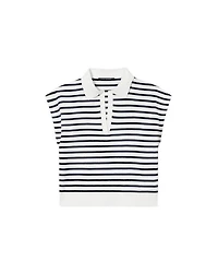 Luisa Cerano Stripe Knit Polo Shirt