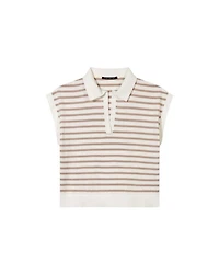 Luisa Cerano Stripe Knit Polo Shirt