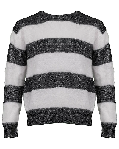 Metallic Horizontal Wide Stripe Pullover