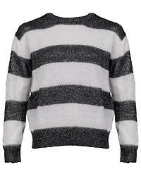 Metallic Horizontal Wide Stripe Pullover