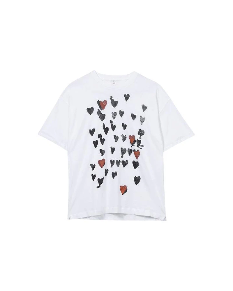 Luisa Cerano Mini Heart Print T-Shirt