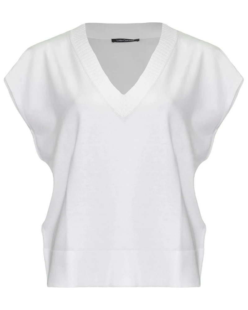 Non-Wool Cap Sleeve Pullover