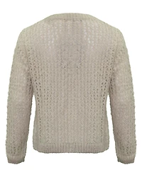 Open Weave Mohair Pullover