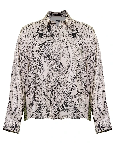 Paisley Print Long Sleeve Blouse