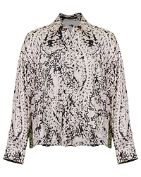 Paisley Print Long Sleeve Blouse