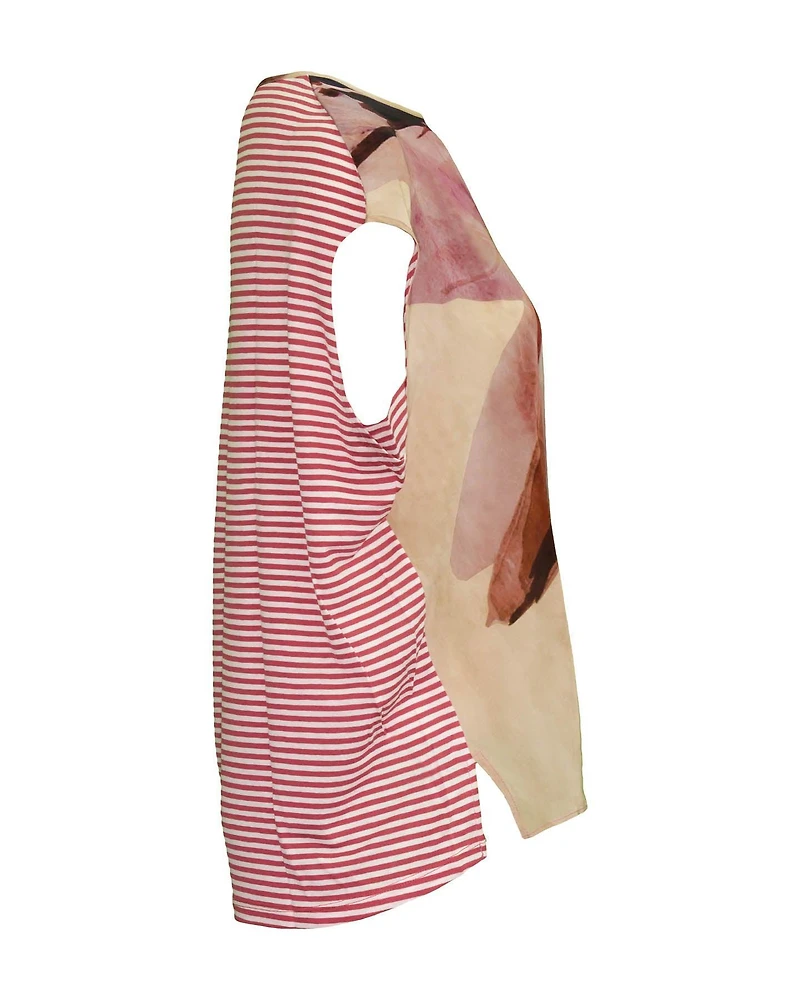 Panelled Floral Silk Top