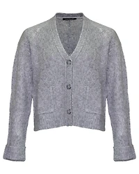 Pointelle Cardigan Light Grey