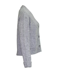 Pointelle Cardigan Light Grey