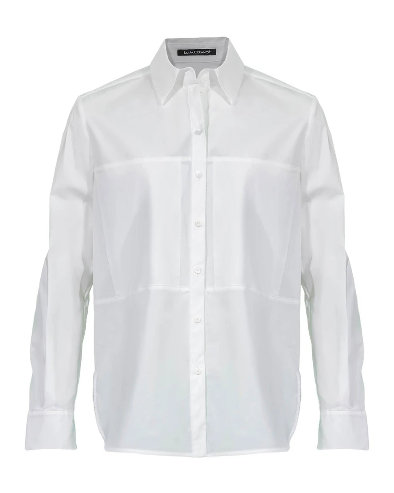 Poplin Front Panel Shirt