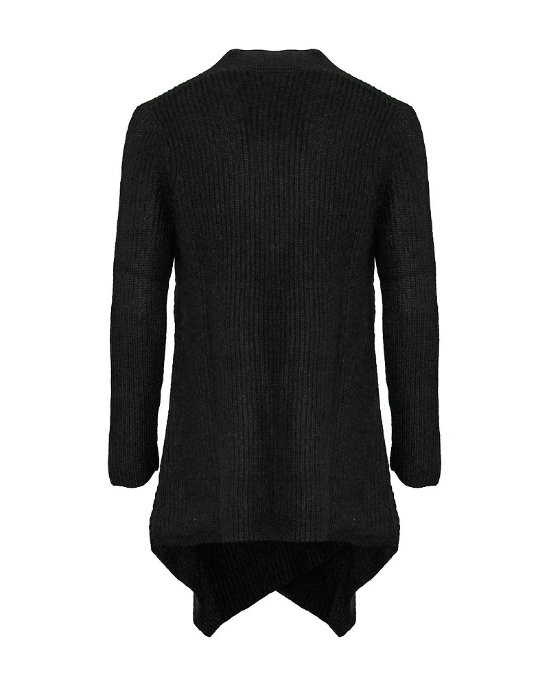 Ribbed Cardigan Black