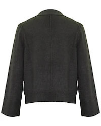Ribbed Wool Blend Cardigan