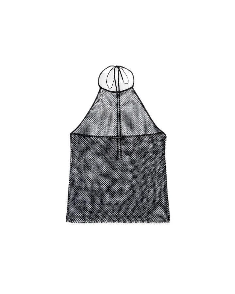 Sequin Mesh Halter Top