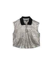 Luisa Cerano Sequin Polo Top