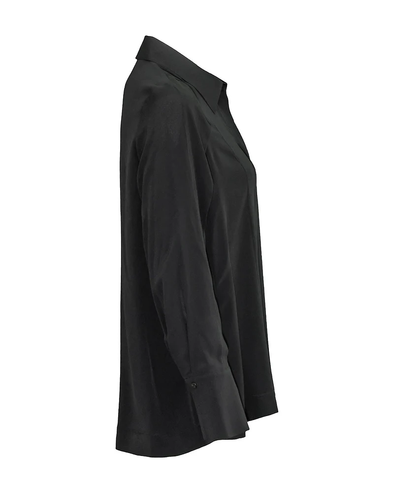 Silk Blend Blouse Black