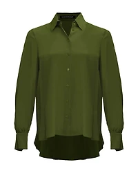 Silk Blend Blouse Olive