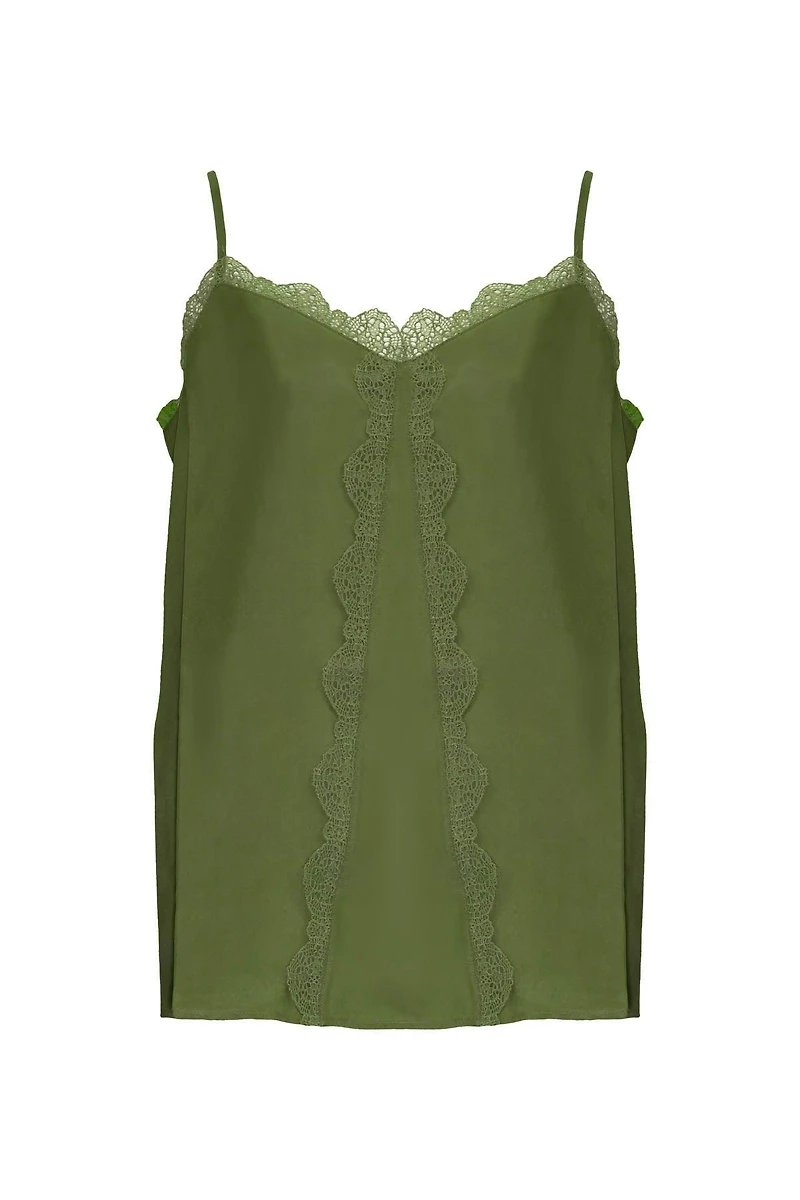Silk Cami Green