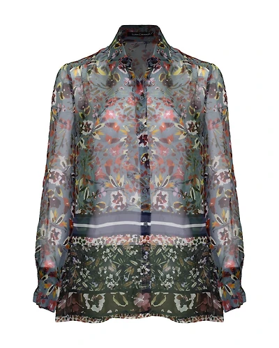 Silk Floral Print Blouse