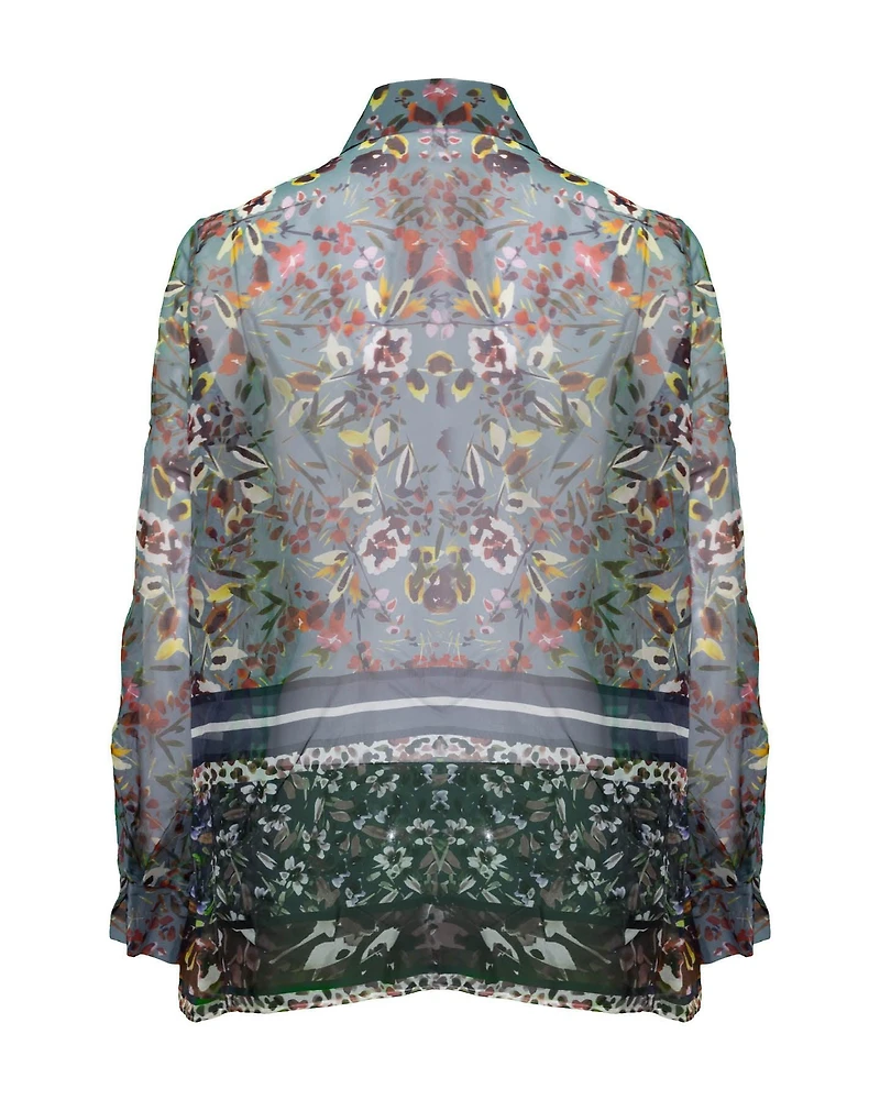 Silk Floral Print Blouse