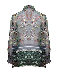 Silk Floral Print Blouse