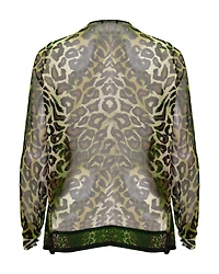 Silk Leopard Print Blouse