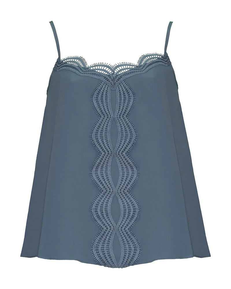 Luisa Cerano Spagetti Strap Silk Blend Camisole