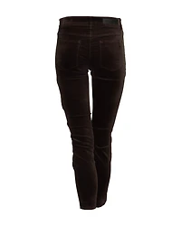 Stretch Velvet Skinny Jeans Chocolate