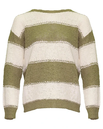 Stripe Tape Yarn Pullover