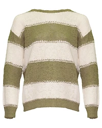 Stripe Tape Yarn Pullover